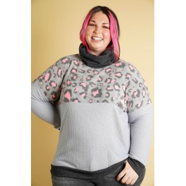 Cozy Animal Spot Turtleneck By White Birch