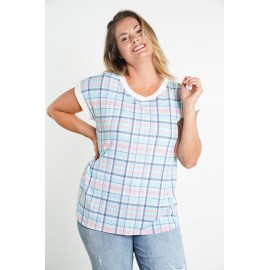 Candy Drop Button Back Top