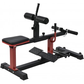 Leg Raise Machine,Adjustable Seated Calf Machine Home Gym,Leg Training Equipment with Band Pegs,