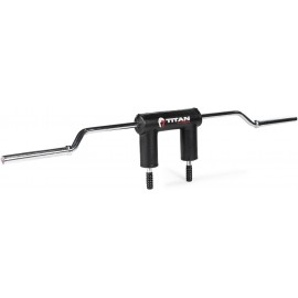 Titan Fitness Rackable Safety Squat Olympic Bar, Rated 1,500 LB With Shoulder and Arm Pads, Balanced Camber Design Ideal for Front Squats, Lunges, Rehab, and Physical Therapy