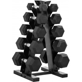 Cap Barbell 150 LB Dumbbell Set with Rack