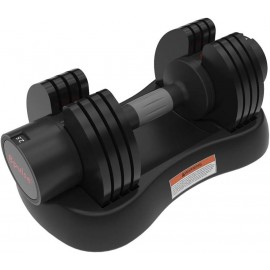 27.5lb/50lb Adjustable Dumbbell Set Dial Adjustable Dumbbell with Handle and Weight Plate Fast Adjust Weight by Turning Handle, Great for Full Body Workout