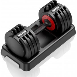 Adjustable Dumbbell 55LB 5 In 1 Single Dumbbell for Multiweight Options with Anti-Slip Metal Handle Adjust Weight Suitable for Ideal for Home Gym Workouts