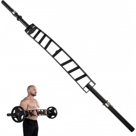 Yes4All Multi Grip Barbell & Cable Attachment - Swiss Bar, American Bar for Greater Range of Motion, with 2 Collars, Fits Olympic Weight Plates - Home Gym & Support Pressing, Lifting & Curls