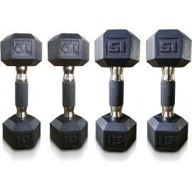 CAP 50 lbs Coated Dumbbell Set | Multiple Styles