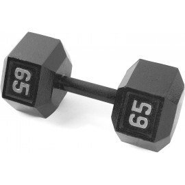 CAP Barbell Black Cast Iron Hex Dumbbell | 5-120 LBs | Single or Pair