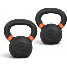 Yes4All Kettlebell Weights Cast Iron/Kettlebells Powder Coated - Strength Training, Home Gym, Full-body Exercises