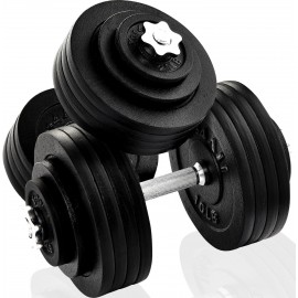 Yes4All Adjustable Dumbbell Set with Weight Plates/Connector - Exercise & Workout Equipment - Size Options 40lbs to 200lbs