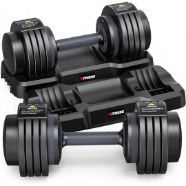 XDDIAS Adjustable Dumbbells set,5LB to 55LB Dumbbells for Home Gym Equipment 5 in1 Quickly Adjustable dumbbell set/single, Anti-Slip Handle for Full Body Workout Suitable Men/Women Exercise& Fitness