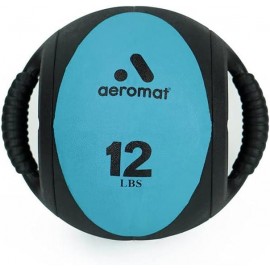 Aeromat Dual Grip Power Medicine Balls for Abdominal Training and Rotational Movements - 9 Diameter - Weights Color-Coded