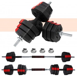 Yes4All Upgraded 44lbs/66lbs Pair Adjustable Weights Dumbbells Set,  Weights Dumbbells Set with Connector, Cement Mixture