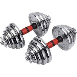 Cast Iron Adjustable Dumbbell Barbell Set (110LB/66LB/44LB), Weight with Connecting Rod 2 in 1 Home Body Workout Exercise Equipment for Men and Woman…