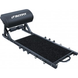 RitFit Multi-Function Hip Thrust Machine Bench Platform HTM-800, 800lbs Capacity Booty Workout Equipment with Thick Back Pad, Barbell Hip Thrust Cover and Band Pegs, for Glute Training Home Gym