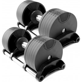 Titan 90lbs Adjustable Dumbbell Set, Adjustable Weights for Men and Women, Instant Weight Adjustment, Non-Slip Grip and Premium Steel Plates