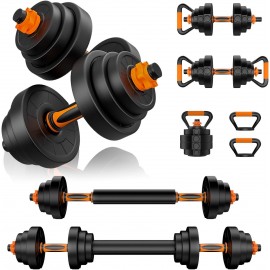 44LB Adjustable Dumbbells Set of 2, Weights Set Adjustable,Dumbbell Weights Sets with Connector for Women Man,  Weights Barbell Fitness Equipment for Workout Strength Training