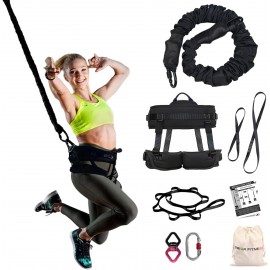 PRIOR FITNESS Bungee Fitness Set Yoga Bungee Adjustable Rope Resistance Air Dance Rope Exercise Fitness Home Gym Professional Training Equipment (50-100KG/110-220POUNDS)