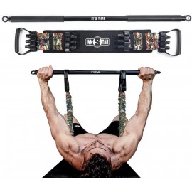 INNSTAR Adjustable Bench Press Band with Bar, Upgraded Push Up Resistance Bands, Portable Chest Builder Workout Equipment, Arm Expander for Home Workout,Gym,Fitness & Travel