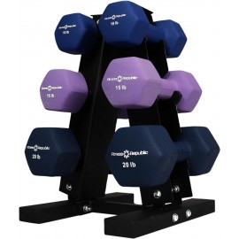 Neoprene Workout Dumbbells- Non Slip, Anti Roll Exercise & Fitness Dumbbells Combo - 2.00MM Thick Rack - Ideal for Home and Gyms training