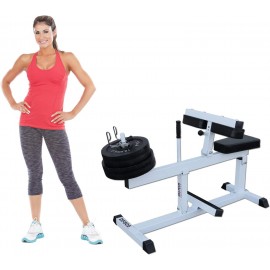 DF805 Seated Calf Machine – 500 LBS Capacity – Seated Calf Raise Leg Exercise Machine - Uses Standard and Olympic Plates by Deltech Fitness