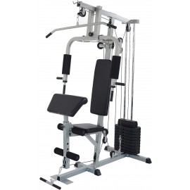 BalanceFrom Home Gym System Workout Station with 380LB of Resistance, 125LB - 145LB Weight Stack