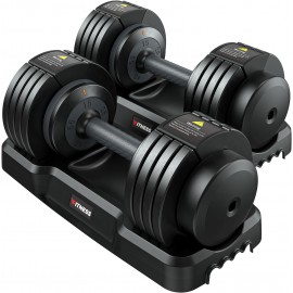 Adjustable Dumbbells Set of 2, 1-Sec Adjustable Weights Dumbbells Set, 5 in 1  Adjustable Dumbbell Set with Anti-Slip Texture Handle, Exercise & Fitness Dumbbells, Weight Set For Home Gym Suit both Men and Women