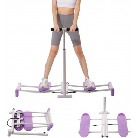 Leg Exercise Equipment, Pelvic Muscle Hip Trainer Inner Thigh Exerciser for Women Kegel Exercises, 2 in 1 Ski Exercise Machine Strength Training Leg Machine with Adjustable Rods