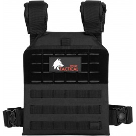 WOLF TACTICAL Simple Weighted Vest Men Womens Weighted Vest for Walking Running Training Rucking Adjustable Weight Vest