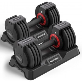 Adjustable Dumbbell 25/55LB Single Dumbbell 5 Weight Options Dumbbell Anti-Slip Metal Handle, Ideal Home Exercise Equipment