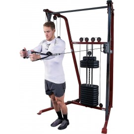 Best Fitness by Body-Solid BFFT10R Functional Trainer Cable Machine, Full Body Workout Weight Stacks, Chest and Shoulder Exercise Home Gym LAT Pulldown Machines with 190lb Weights Stack