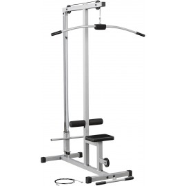 Powerline by Body-Solid (PLM180X) LAT Pull Down Machine - Home Gym with High & Low Pulleys, Heavy Gauge Steel Construction, Includes LAT and Low Row Bars