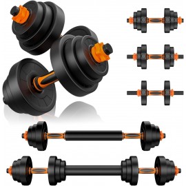 44LB Adjustable Dumbbells Set of 2, Weights Set Adjustable,Dumbbell Weights Sets with Connector for Women Man,  Weights Barbell Fitness Equipment for Workout Strength Training