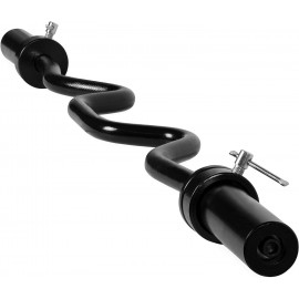 CAP Barbell Olympic Super Curl Bar, Black New Version, 48-Inch (OBIS-48B)