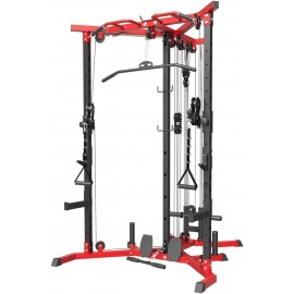 Cable Crossover Machine with 16 Height Positions, with Safety Arm,J-Hook,Plate Loaded Pulley System for Home Gym Workout