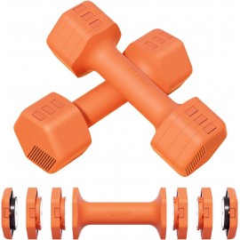 Fiar Adjustable Weight Dumbbell Set - A Pair 10lb (5lb Single)  Weights Set,4 Kinds of Weight Adjustment 2lb 3lb 4lb 5lb for Home Gym Equipment Workouts for Women, Men