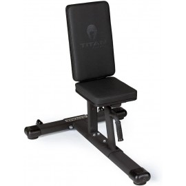 Titan Fitness Seated Stationary Bench, Rated 330 LB, Utility Upright Tricep Bicep Shoulder Press Weight Bench