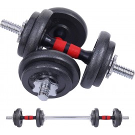 Nice C Adjustable Dumbbells, Barbell Weight Set, Dumbbell Set, Weights Adjustable 22/33/44/66/105 Lbs Home Gym 2 in 1, Anti-Slip Handle, All-Purpose, Office, Fitness