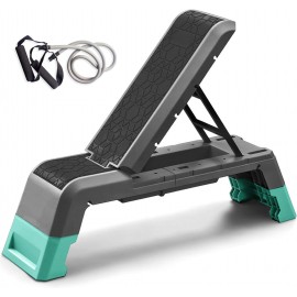 leikefitness Multifunctional Aerobic Deck with Cord Workout Platform Adjustable Dumbbell Bench Weight Bench Professional Fitness Equipment for Home Gym